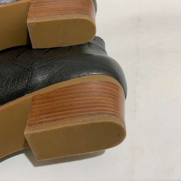 Cole Haan Women's Nella Booties (65mm)Block Heel Black Leather Ankle Boots 9 - Picture 12 of 13